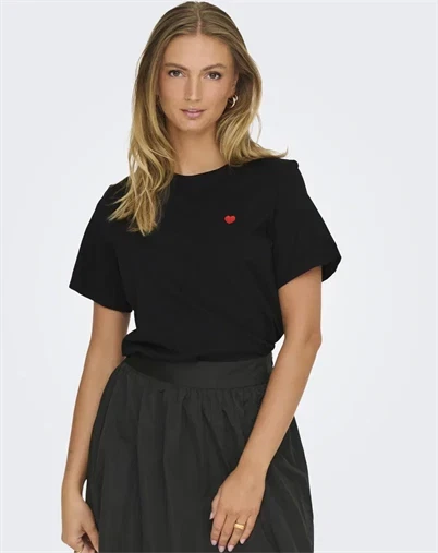 JDY -  Pisa Print T-shirt - Black 